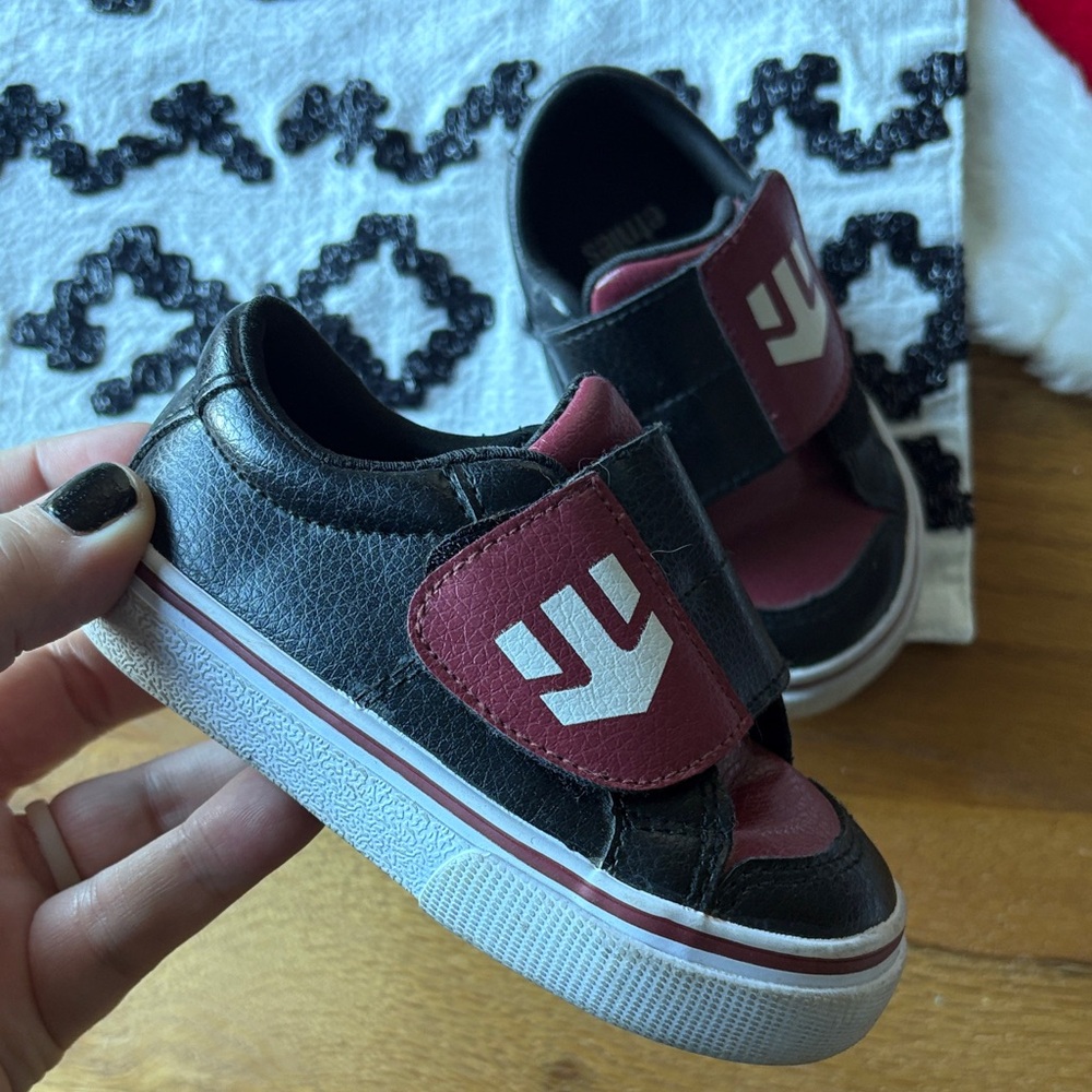 Etnies Fader Black Red Casual Sneakers baby crib shoe 5